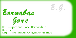 barnabas gore business card